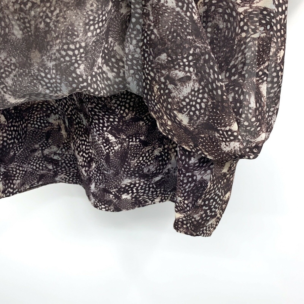 Ann Taylor Brown Feather Long Sleeve Shirt Dress - Picture 7 of 8